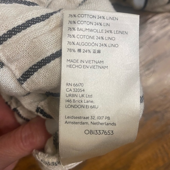 Free People Beach Town Linen Striped One Piece - Picture 6 of 7